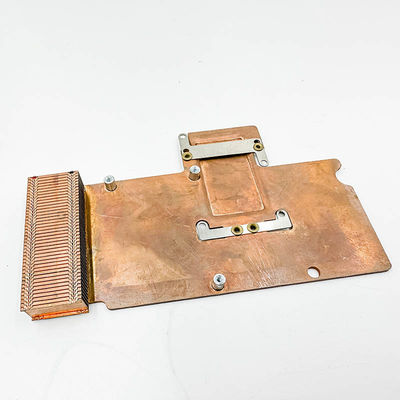disipador de calor de cobre puro, radiador de alta densidad del diente, componentes electrónicos, disipador de calor del diente de la pala, placa de cobre