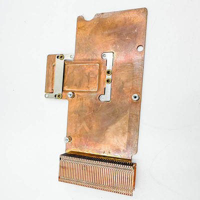 disipador de calor de cobre puro, radiador de alta densidad del diente, componentes electrónicos, disipador de calor del diente de la pala, placa de cobre
