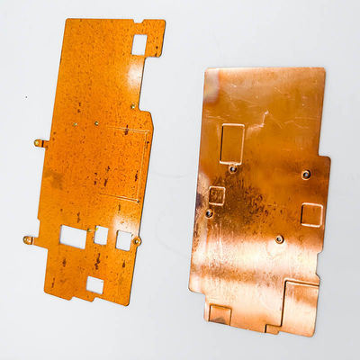 Disipador de calor de cobre puro, placa de cobre del disipador de calor del diente de la pala