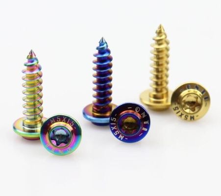 El titanio de M4 M5 atornilla 304 tornillos penetrantes de acero inoxidables de la cabeza del reborde