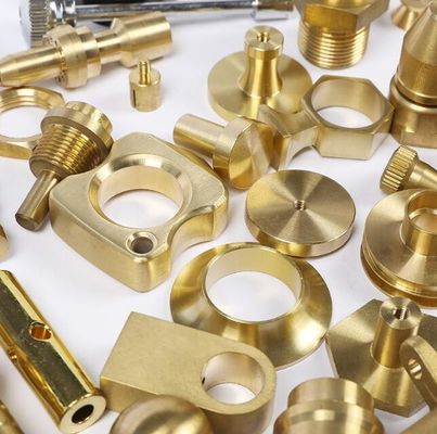 Hardware mecánico de las piezas de cobre amarillo de encargo no estándar que trabaja a máquina el CNC para tornear el torneado