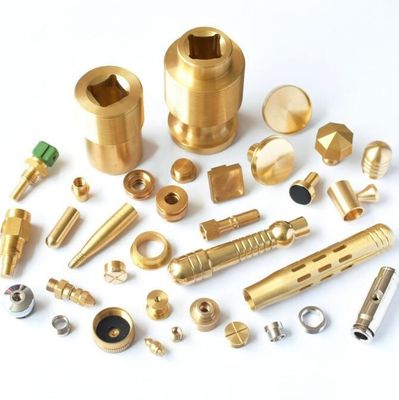 Hardware mecánico de las piezas de cobre amarillo de encargo no estándar que trabaja a máquina el CNC para tornear el torneado