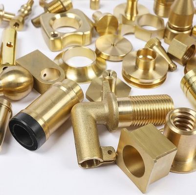 Hardware mecánico de las piezas de cobre amarillo de encargo no estándar que trabaja a máquina el CNC para tornear el torneado