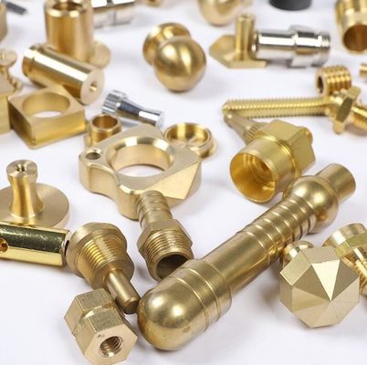 Hardware mecánico de las piezas de cobre amarillo de encargo no estándar que trabaja a máquina el CNC para tornear el torneado